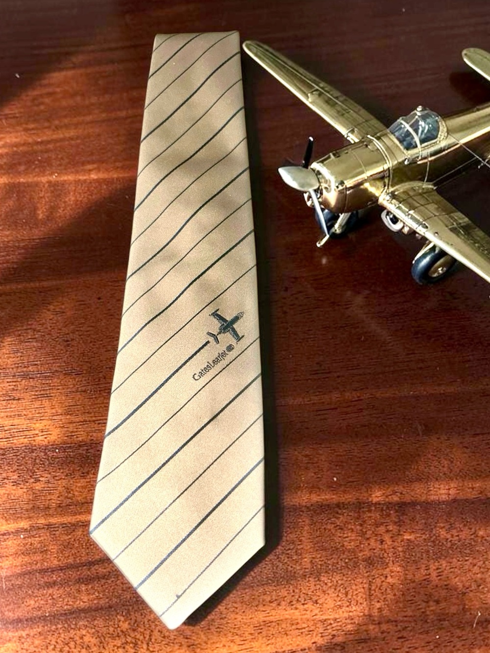 Gates Learjet by Barlkley House Airplane Jet Plane Necktie Tie